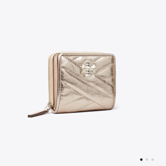 TORY BURCH Kira Chevron Metallic Bi-fold Wallet - Picture 2 of 8